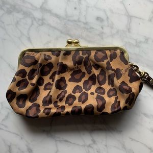 Authentic Coach Ocelot Framed Clutch